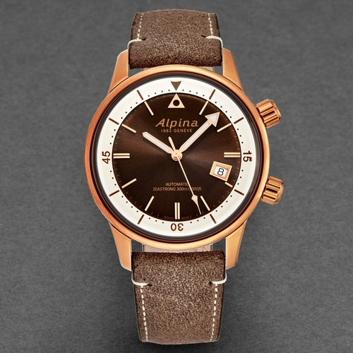 Alpina Men's'Seastrong' Diver Heritage Brown Dial Bronze
