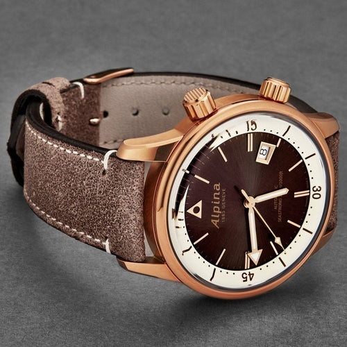 Alpina Men's'Seastrong' Diver Heritage Brown Dial Bronze
